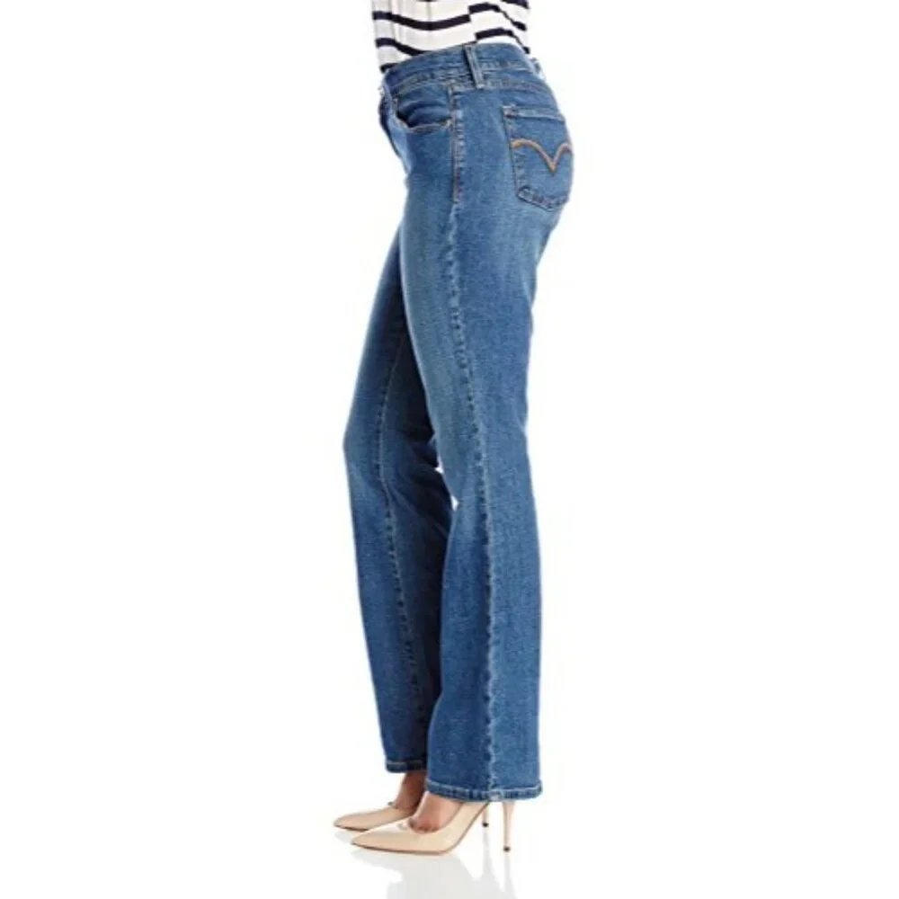 Levi's Women's 515 Classic Boot Cut Mid Rise Blue Jeans - Picture 7 of 10